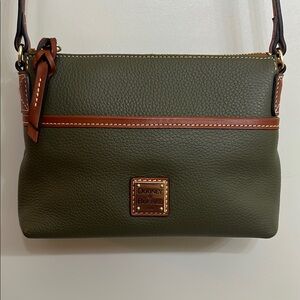 New Dooney & Bourke Ginger Crossbody Olive Green Leather NWT